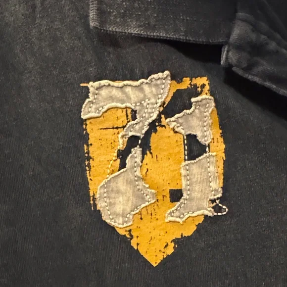 Hard Rock Cafe Charcoal and Gold Polo Shirt Barcelona Men’s Large - Picture 4 of 7